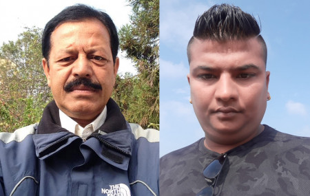 ध्रुबबहादुर शाह (बायाँ) र रन्दिप न्यौपाने (दायाँ)